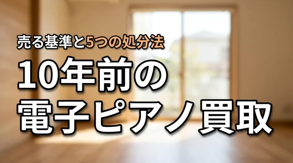 10年前の電子ピアノでも買取できる？売るための判断基準と5つの処分方法