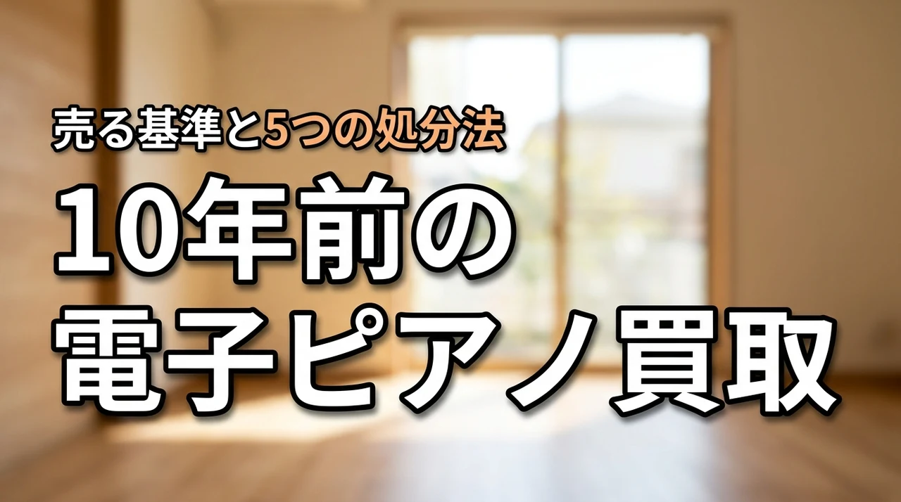 10年前の電子ピアノでも買取できる？売るための判断基準と5つの処分方法