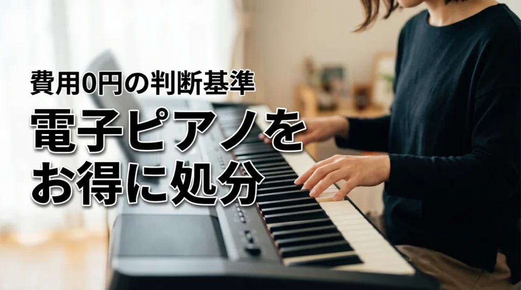 【電子ピアノの処分】費用をかけたくない人必見！お得に手放す判断基準を公開