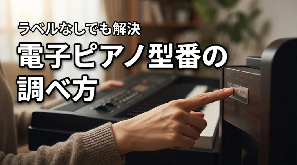 査定前に知りたい電子ピアノの型番の調べ方！ラベルがない時の確認方法も解決