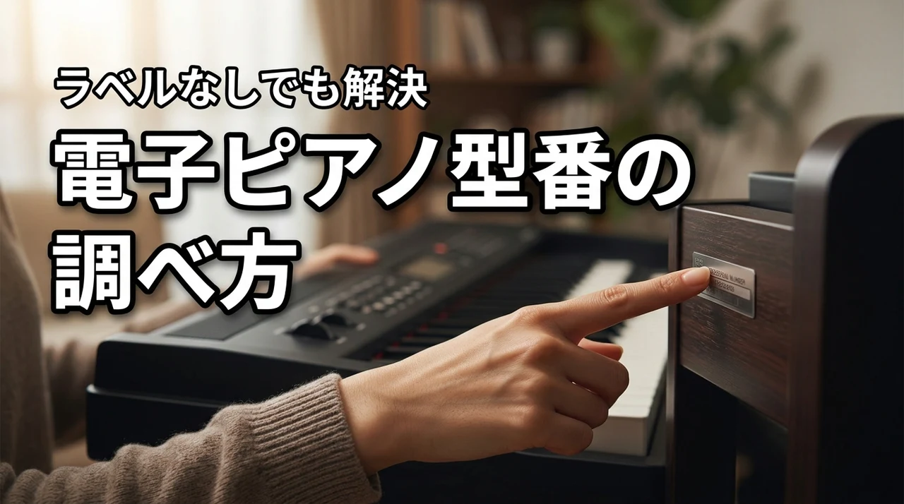 査定前に知りたい電子ピアノの型番の調べ方！ラベルがない時の確認方法も解決