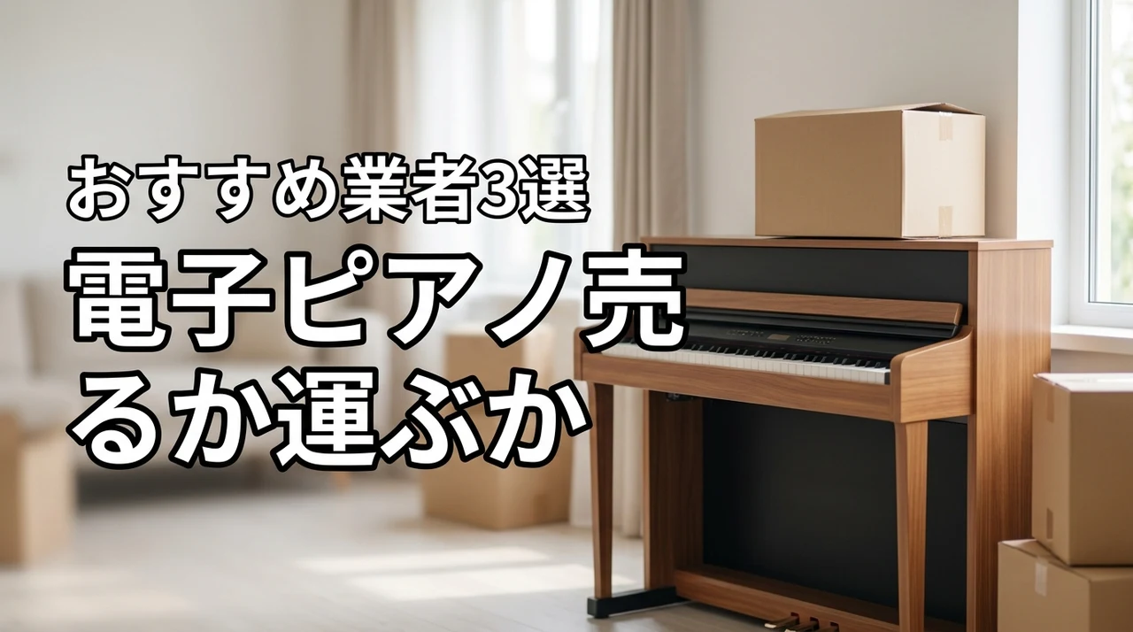引っ越しで電子ピアノを売るか運ぶかの判断基準！おすすめ買取業者3選を公開