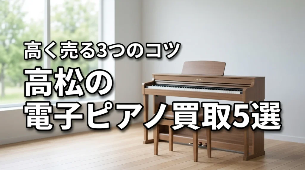 高松で電子ピアノの買取ならここ！おすすめ業者5選と高く売る3つのコツを紹介