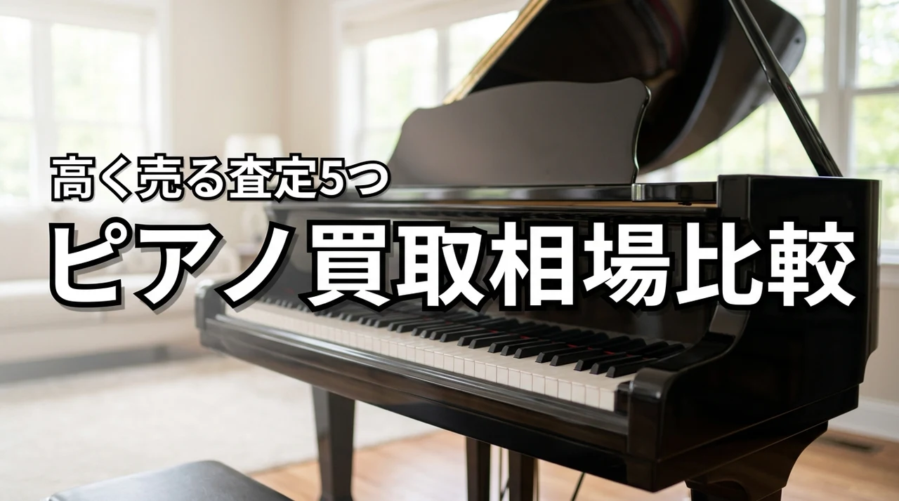 ピアノ買取相場を種類・メーカー別に比較！高く売る5つの査定ポイント（記事のアイキャッチ画像）