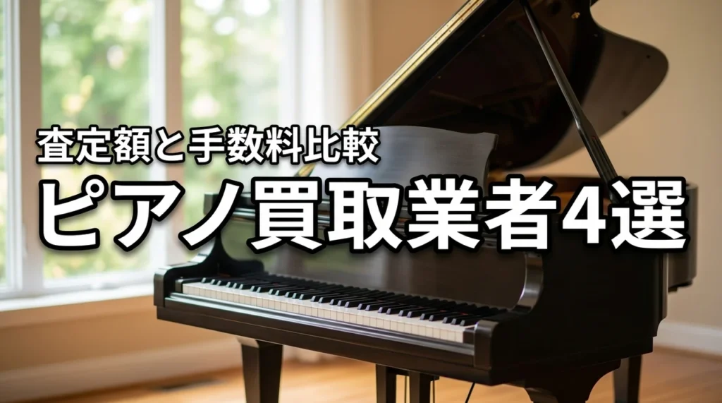 ピアノ買取業者のおすすめ4選！査定額と手数料を比較して高く売る方法（記事のアイキャッチ画像）