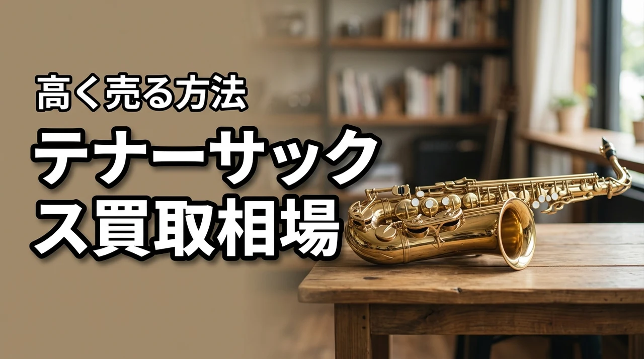 テナーサックスの買取はいくら？中古相場・査定・高く売る方法を解説（記事のアイキャッチ画像）